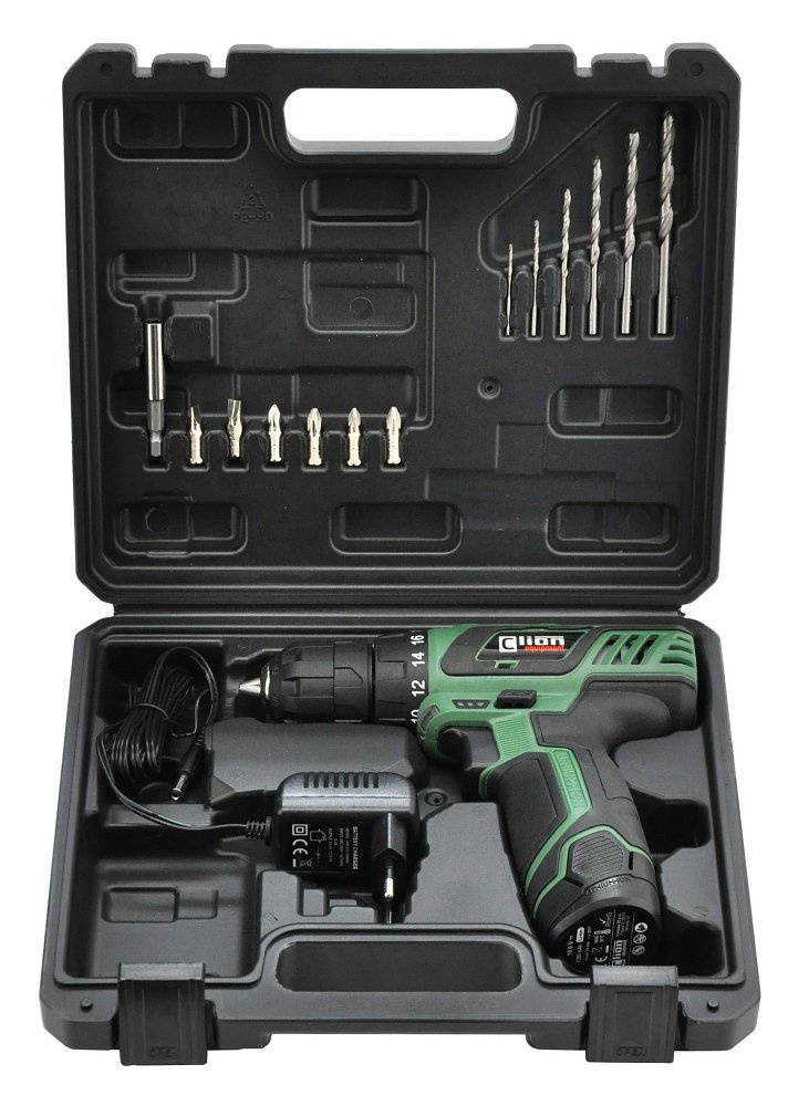 C-lion Equipment-aku vŕtačka 10,8V 2x akumulátor