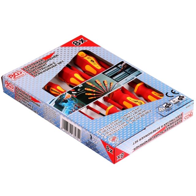 BGS-Sada elektrikárskych skrutkovačov VDE 8dielna