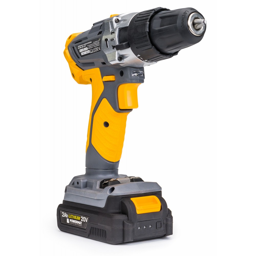 PowerMat-Aku vŕtačka s príklepom 20V 2x 2,0Ah Aku Li-ion