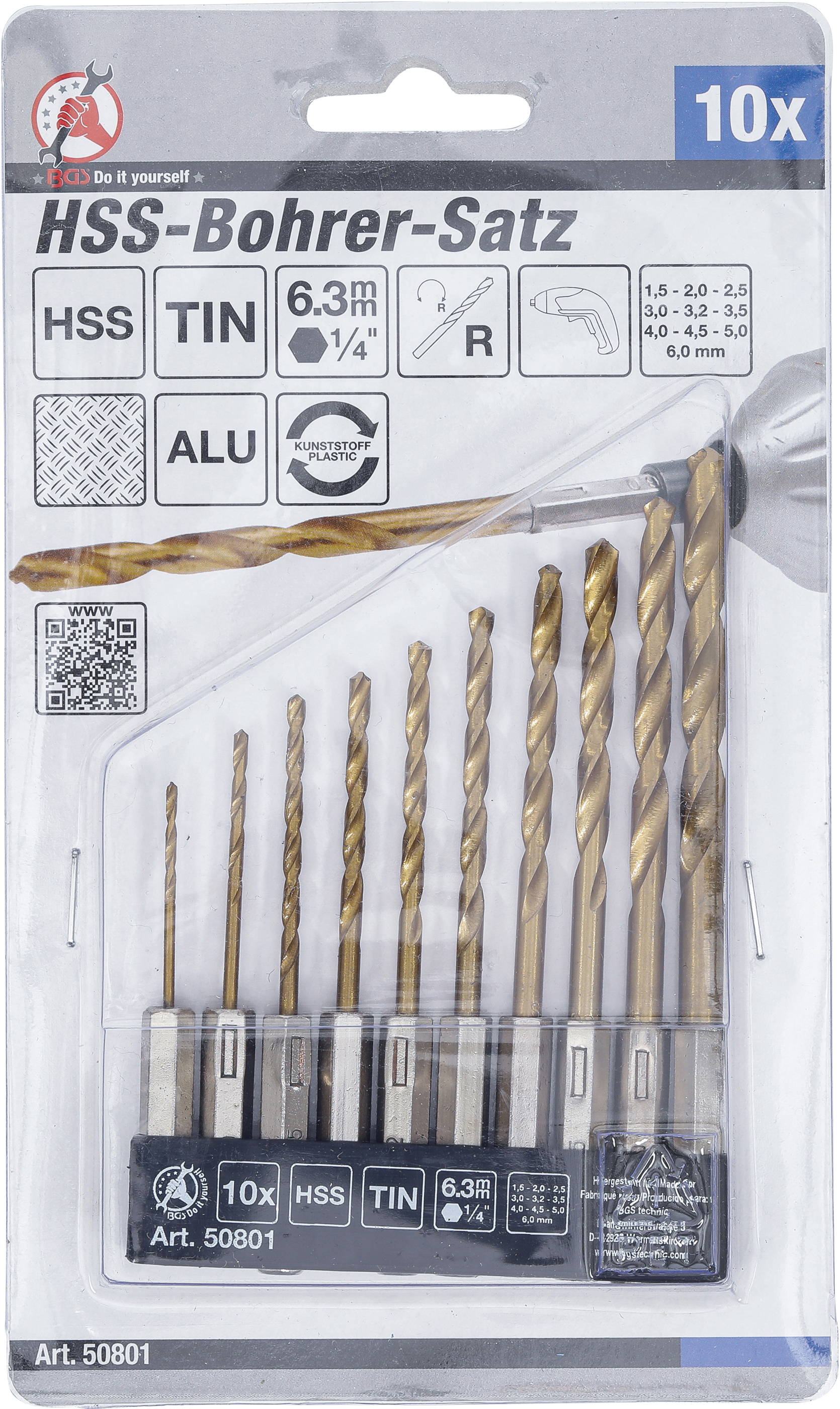 Sada vrtákov pre aku vŕtačky 10dielna