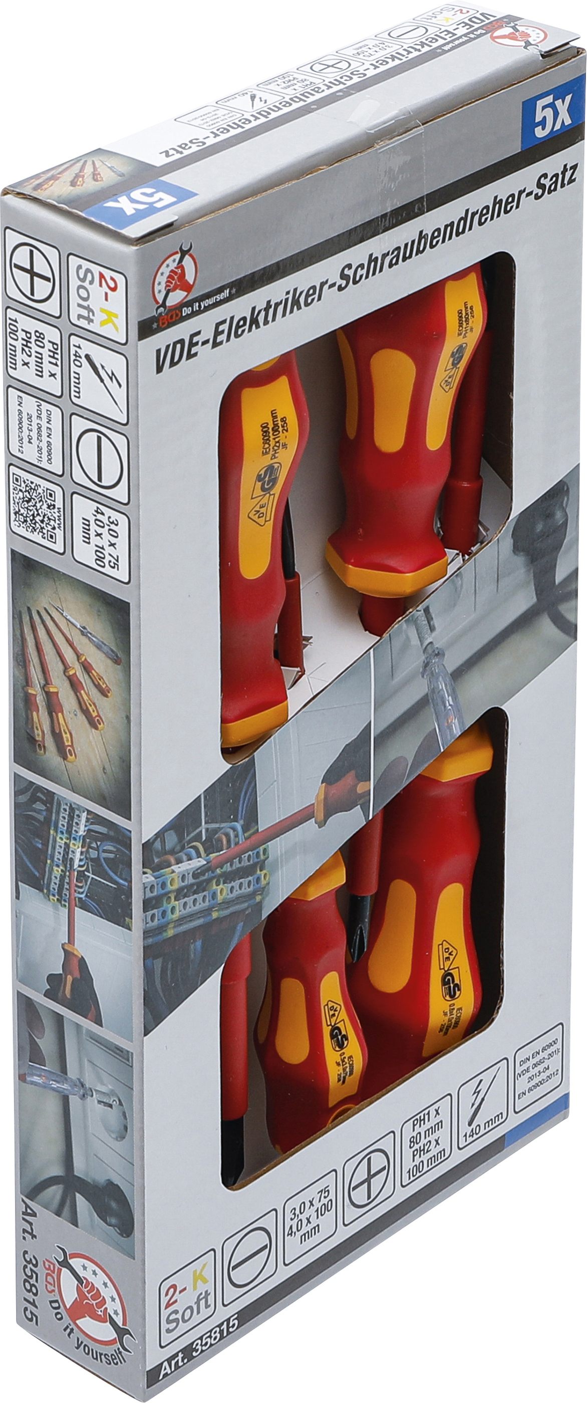 BGS-Sada elektrikárskych skrutkovačov VDE 5dielna