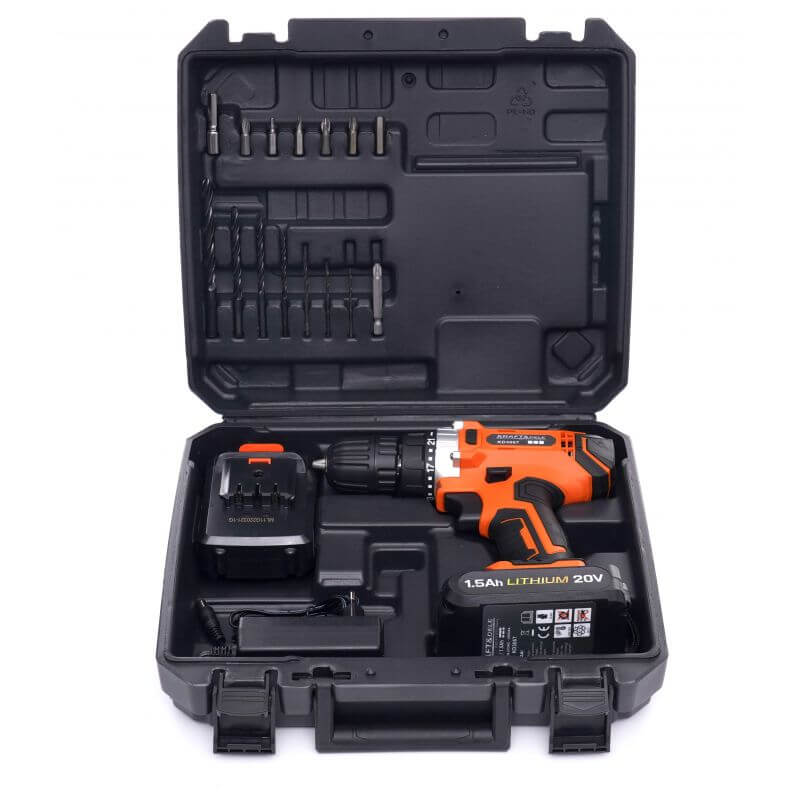 Kraft-Aku vŕtačka 20V 2x 1,5Ah Aku Li-ion