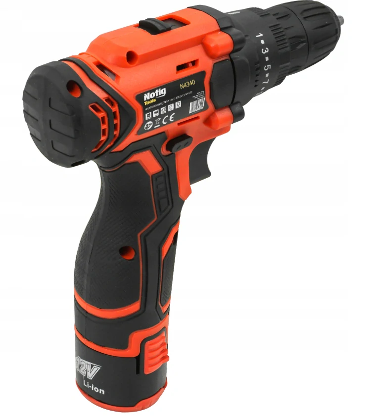 NOTIG-Aku Vŕtačka 12V 2xaku Li-ion