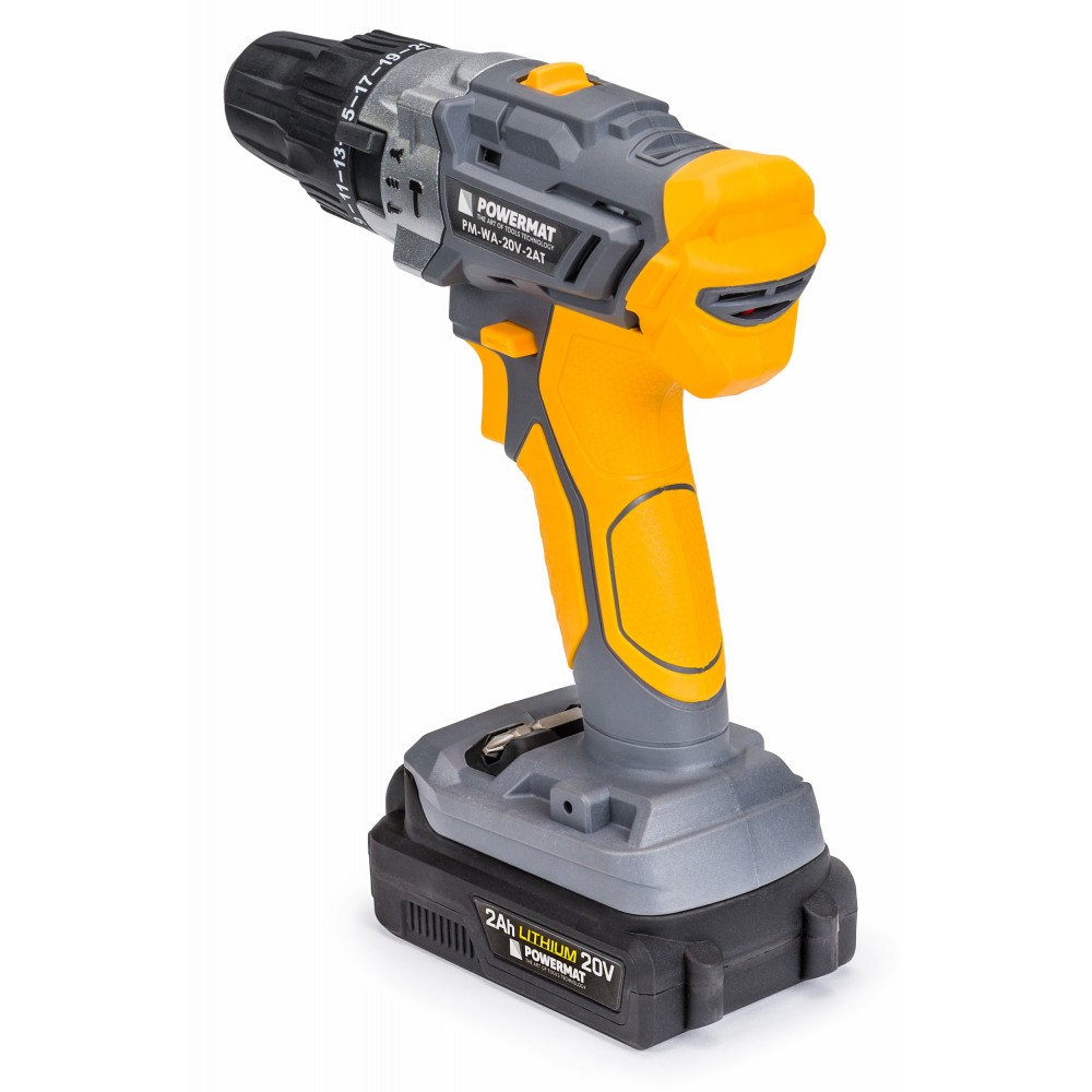 PowerMat-Aku vŕtačka s príklepom 20V 2x 2,0Ah Aku Li-ion