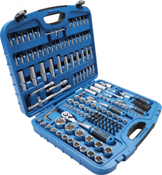 BGS-Gola sada 192dielov 1/2"+3/8"+1/4/" Crv.Professional