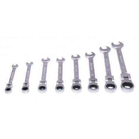 Sada račňových kĺbových kľúčov 8dielna CrV.