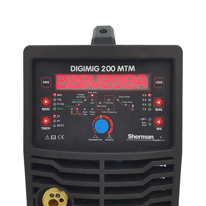 Sherman-DIGIMIG 200 MTM synergická invertorová zváračka MIG/MAG MMA TIG HF
