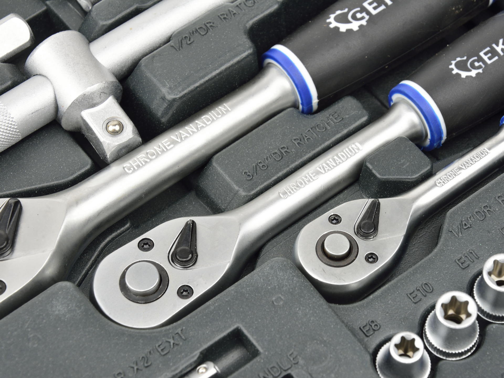 Geko-Gola sada 138dielna 1/2"+3/8"+1/4"