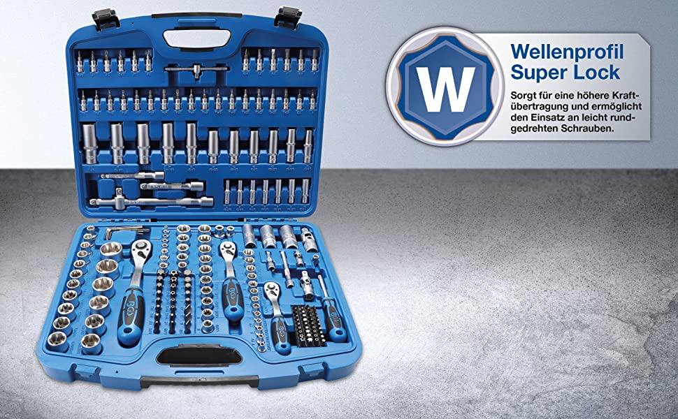 BGS-Gola sada 192dielov 1/2"+3/8"+1/4/" Crv.Professional