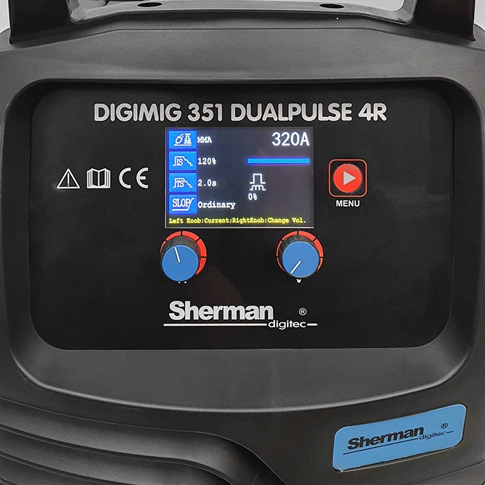 Sherman-DIGIMIG 351 DUALPULSE 4R pulzná synergická invertorová zváračka MIG/MAG MMA TIG Lift