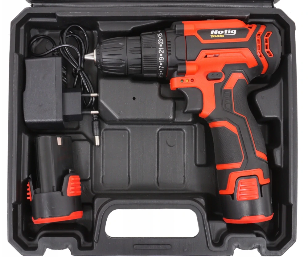 NOTIG-Aku Vŕtačka 12V 2xaku Li-ion
